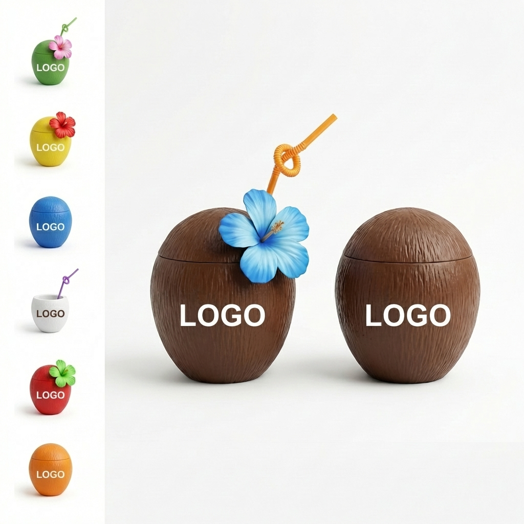 16 Oz Spill-Proof Party Cups with Assorted Flower Straws