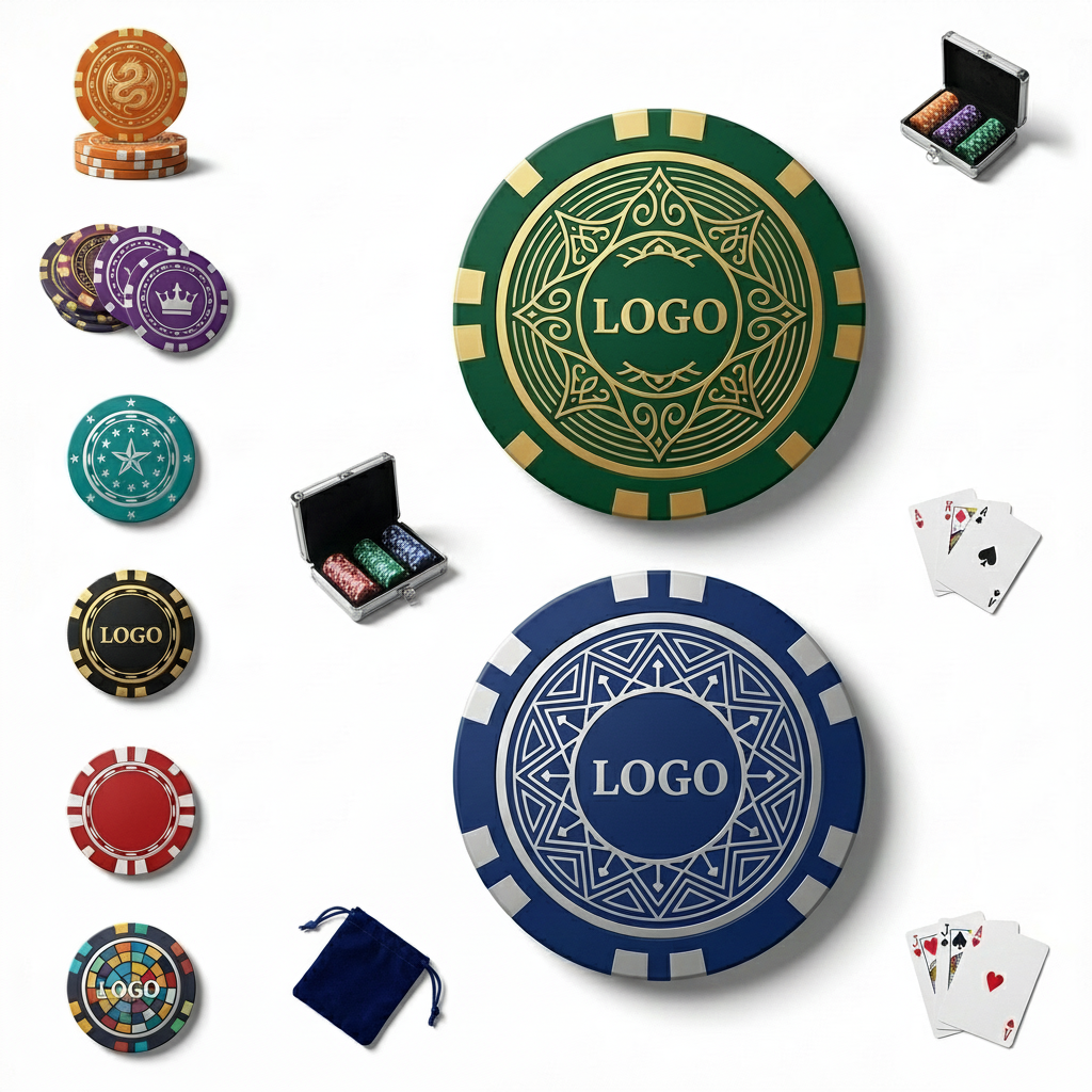 Custom Logo Ceramic Poker Chips - Personalized Casino Chips