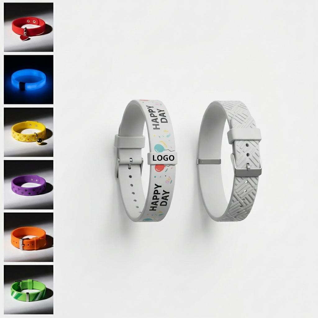 Versatile Silicone Wristbands | Multi-Color & Classic Gray Styles