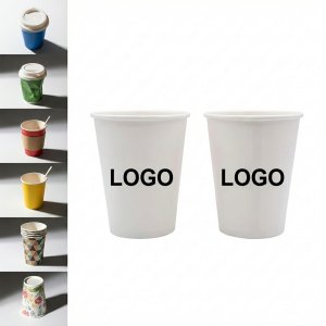 White Insulated Paper Cup for Hot and Cold Drinks
