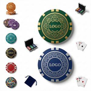 Custom Logo Ceramic Poker Chips - Personalized Casino Chips