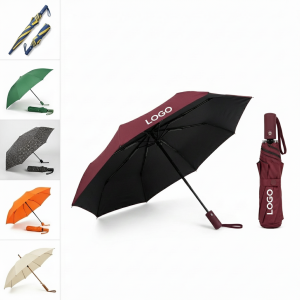 Classic 42" Arc Manual Umbrella - Maroon & Black